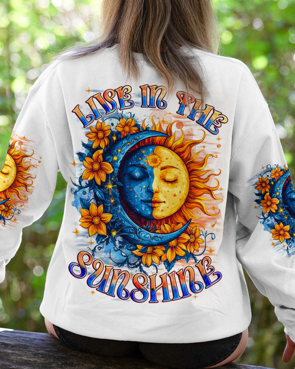 Live in the Sunshine Sun and Moon Floral Graphic AOP Shirts _2_ oJrjn