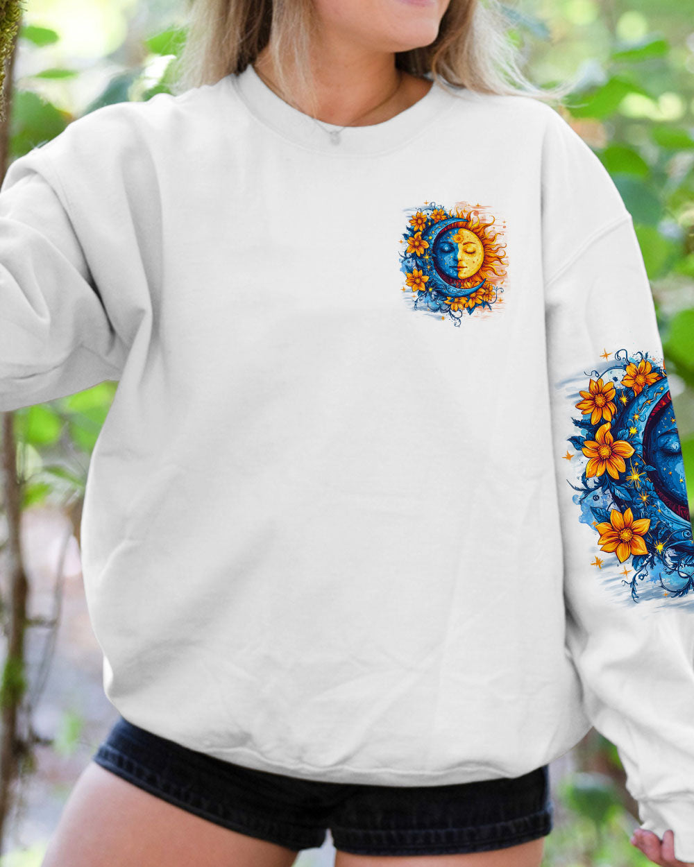 Live in the Sunshine Sun and Moon Floral Graphic AOP Shirts _3_ Qu9FW