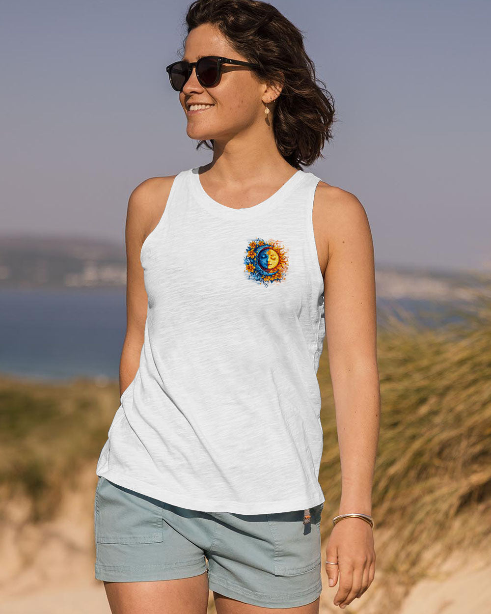 Live in the Sunshine Sun and Moon Floral Graphic AOP Shirts _6_ yc0ik