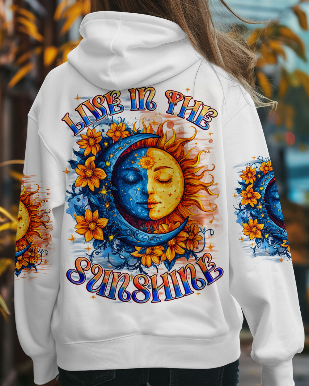 Live in the Sunshine Sun and Moon Floral Graphic AOP Shirts _8_ q9svV