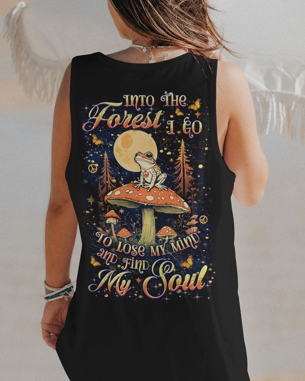 Lose My Mind and Find My Soul Frog with Mushroom Into the Forest AOP Shirts _11_ hzN19