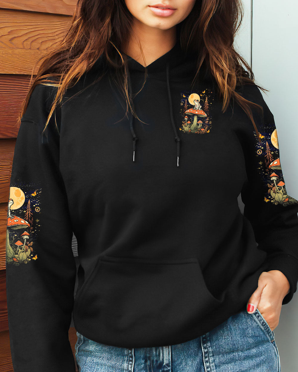 Lose My Mind and Find My Soul Frog with Mushroom Into the Forest AOP Shirts _4_ oojMO