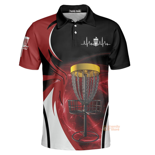 Personalized Disc Golf Basket Apparel Men Polo Shirt