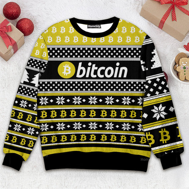 3D Bitcoin Christmas Custom Cosplay Sweatshirt Apparel QT212309Hf