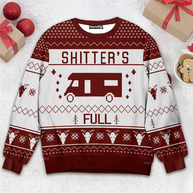 3D Shitters Red Custom Cosplay Ugly Sweater Apparel QT210027Hg