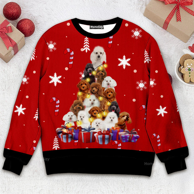 Christmas Tree Poodle - Christmas Gift For Adults - 3D Ugly Christmas Sweater QT309407