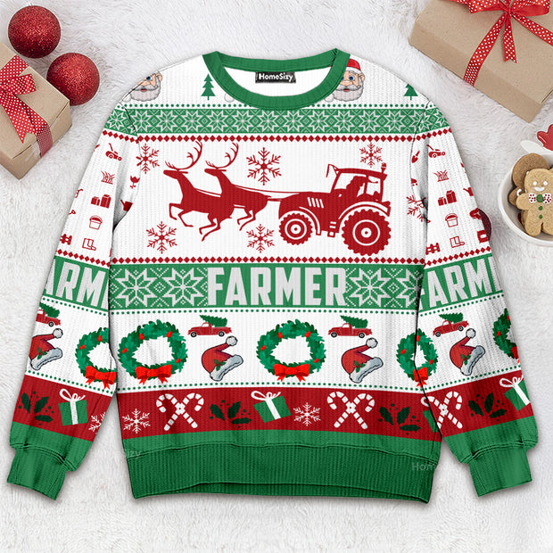 Farmer - Christmas Gift For Adults - 3D Ugly Christmas Sweater QT309117
