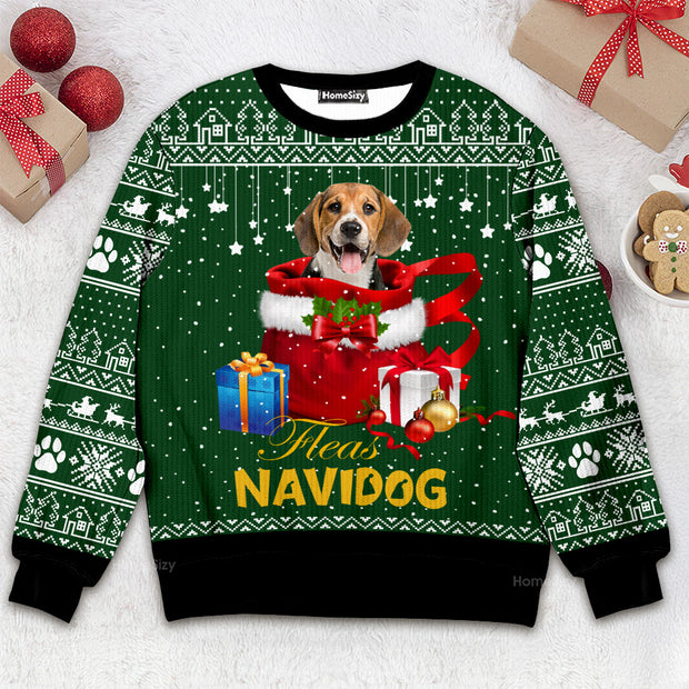 Navidog Funny - Christmas Gift For Adults - 3D Ugly Christmas Sweater QT309412