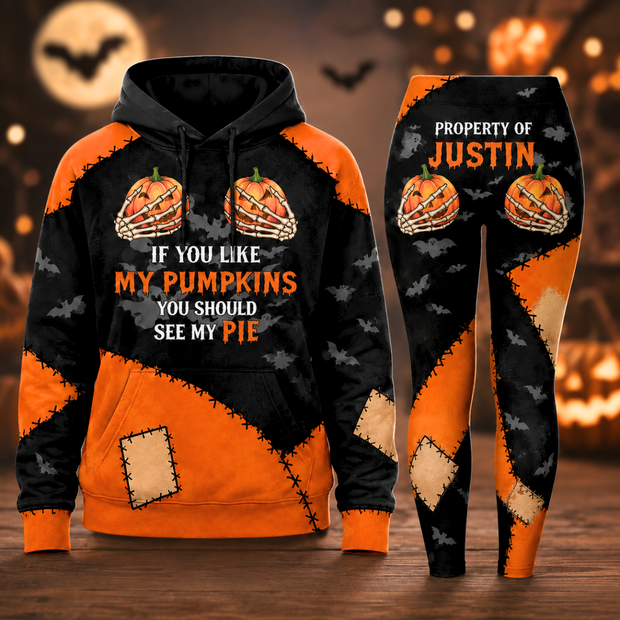 If You Like My Pumpkins You Should See My Pie Halloween Gifts For Her - Personalized Hoodie Leggings Set