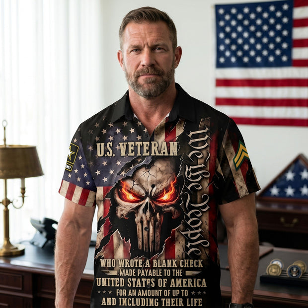 Fierce American Veteran - Personalized Hawaiian Shirt - Gift For Veterans