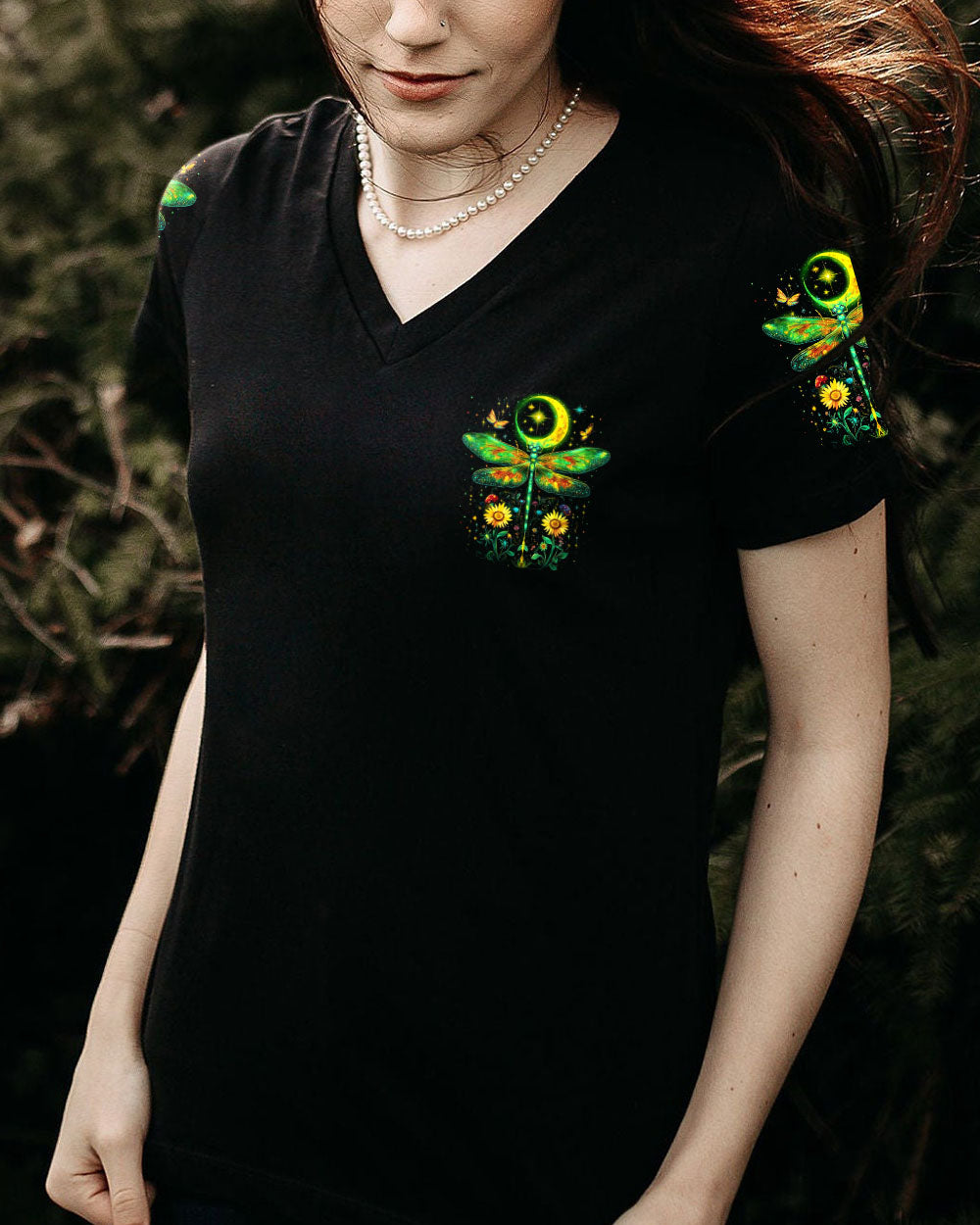 Magic Is All Around You Just Have to Believe Dragonfly and Moon Celestial Graphic AOP Shirts _2_ CulQQ