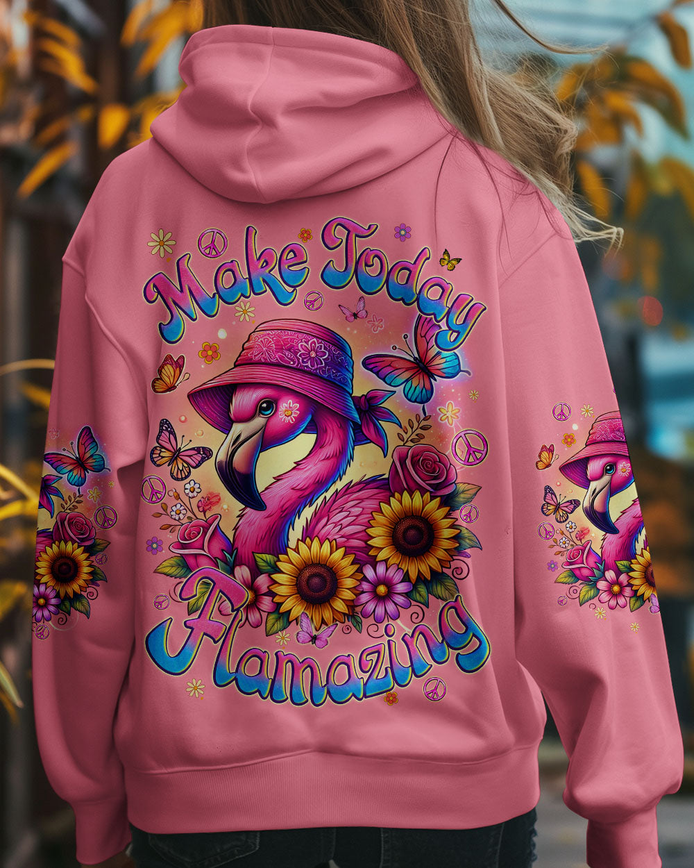 Make Today Flamazing Flamingo with Sunflower Cute Pink AOP Shirts _12_ gOlrQ