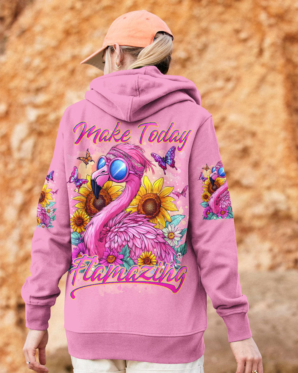 Make Today Flamazing Pink Flamingo Inspirational Graphic AOP Shirts _11_ TUiQF