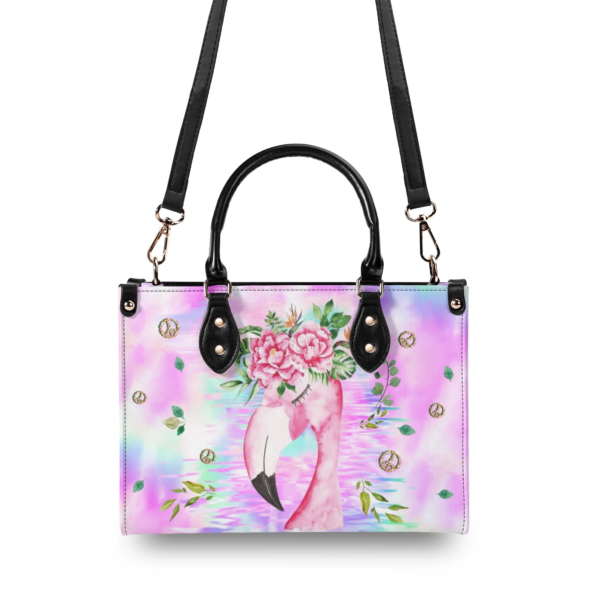 Make Today Flamazing Pink Flower Flamingo Hippie Leather Bag Gift for Women _5_ UMn6b