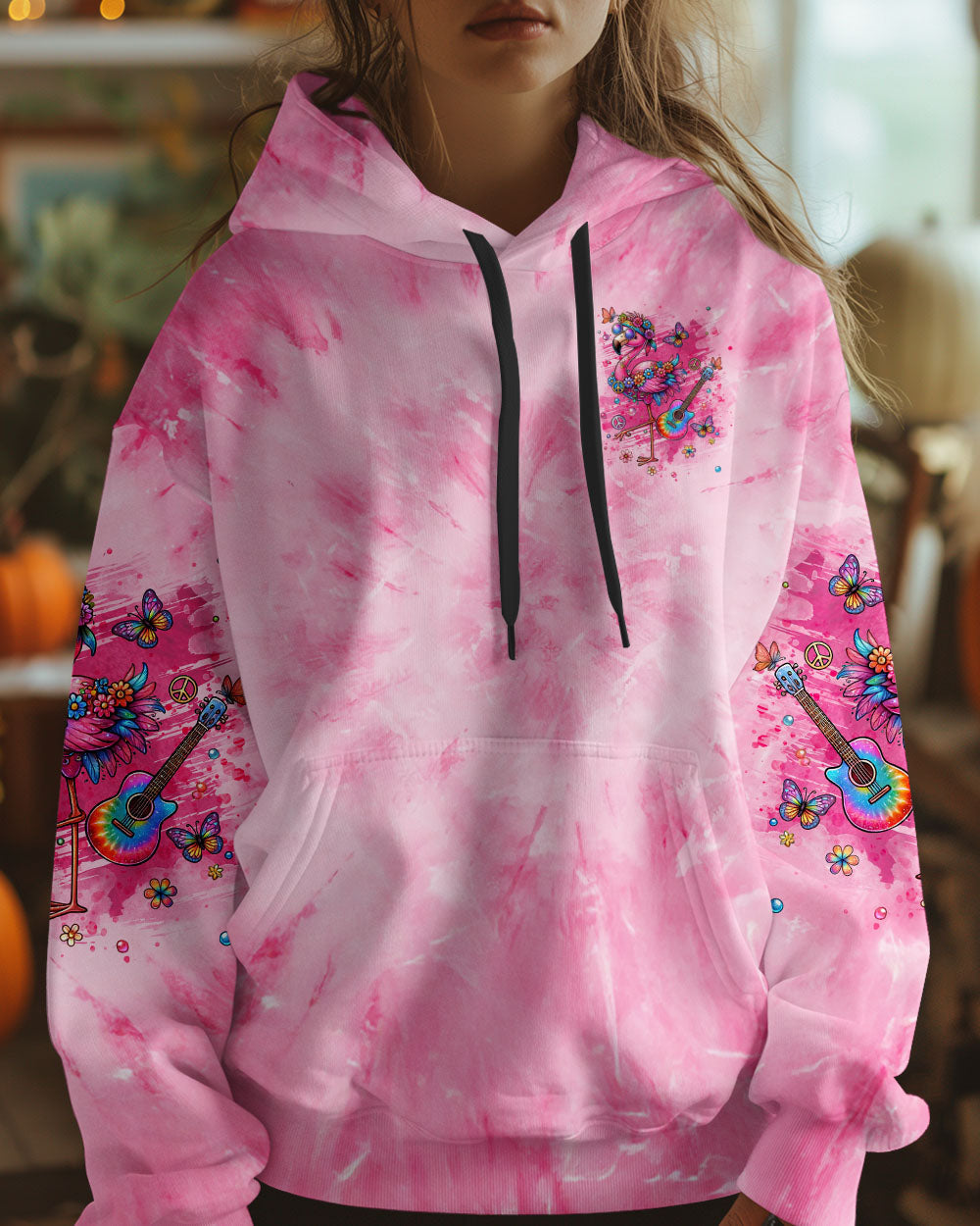 Make Today Flamazing Pink Tie Dye Flamingo Inspirational AOP Shirts _14_ EhdpU