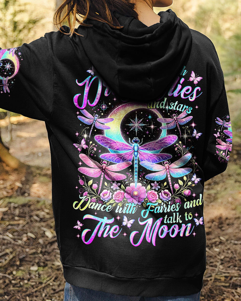 May You Touch Dragonflies Talk to the Moon Boho Graphic AOP Shirts _12_ WYmoc