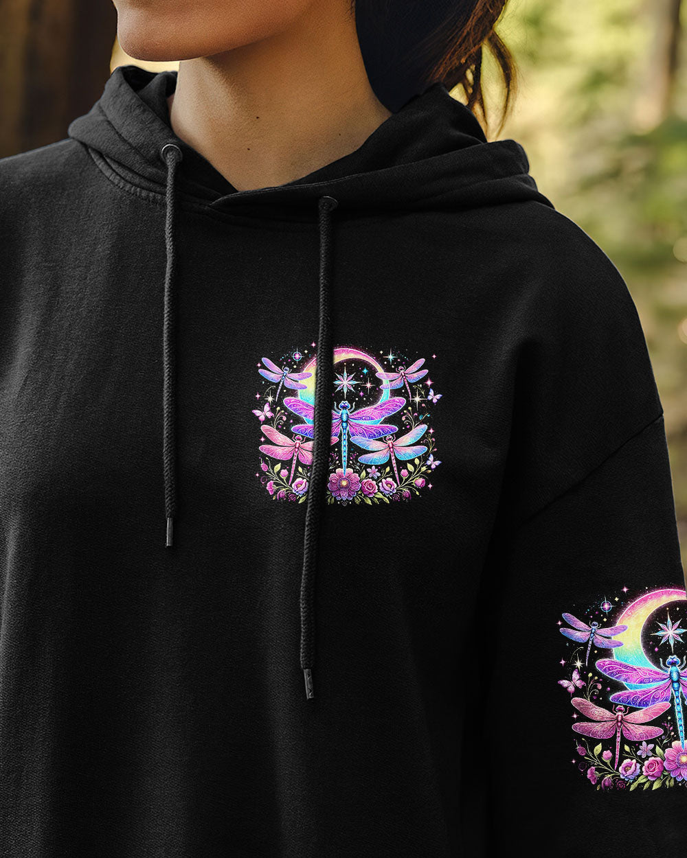 May You Touch Dragonflies Talk to the Moon Boho Graphic AOP Shirts _4_ JVvIL