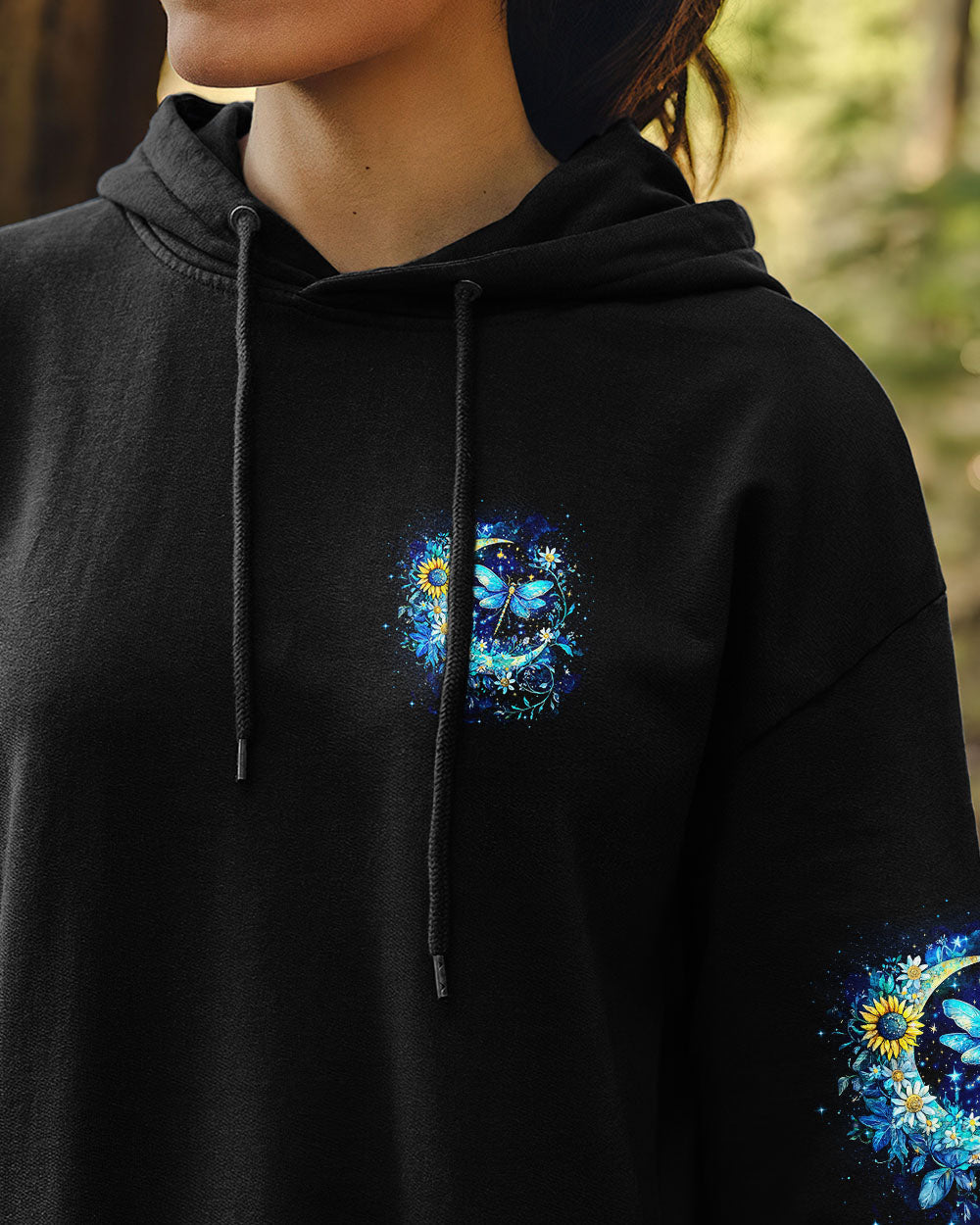 May You Touch Dragonflies and Stars Dragonflies and Moon Floral Graphic AOP Shirts _13_ fwUYx