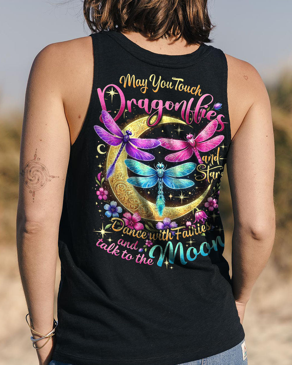 May You Touch Dragonflies and Talk to the Moon Boho Graphic AOP Shirts _11_ ikebI