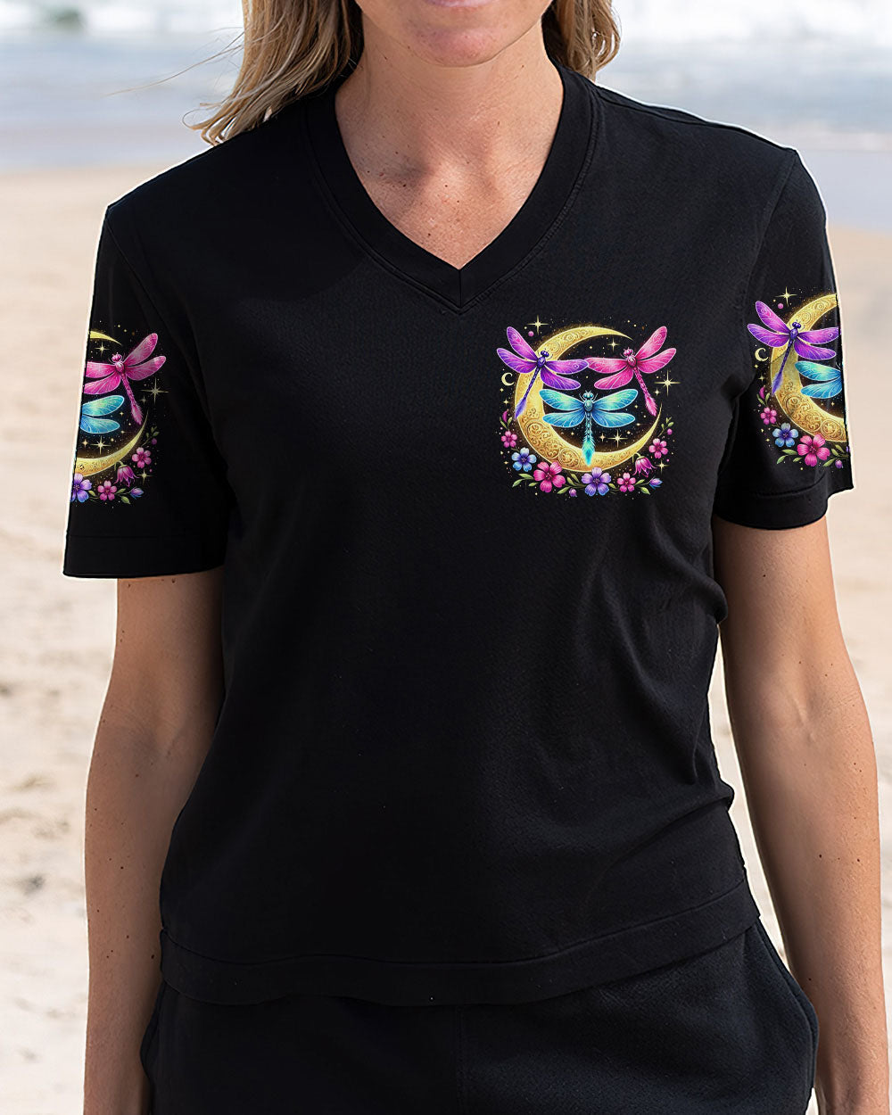 May You Touch Dragonflies and Talk to the Moon Boho Graphic AOP Shirts _2_ aM3wq