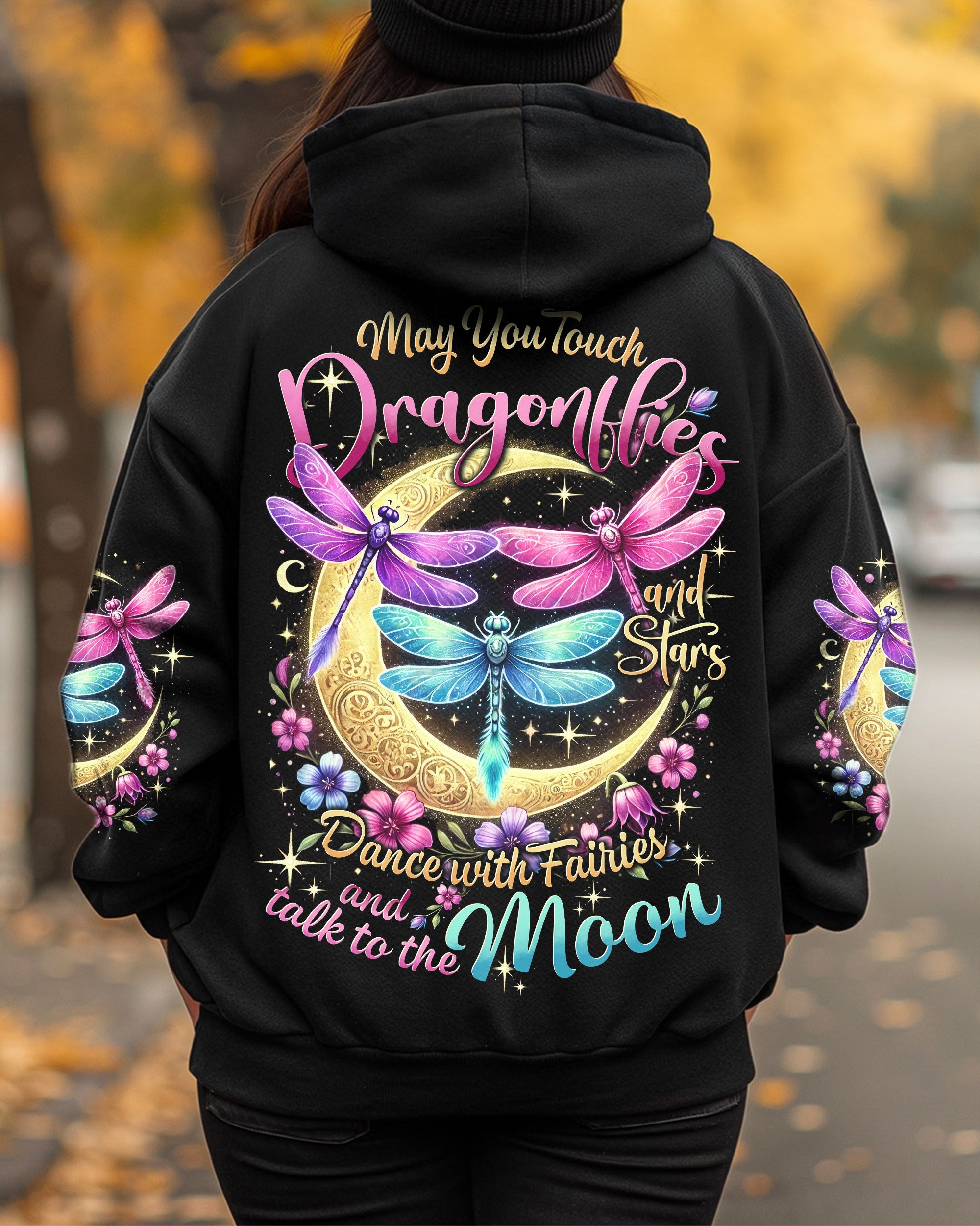 May You Touch Dragonflies and Talk to the Moon Boho Graphic AOP Shirts _5_ LTM7n
