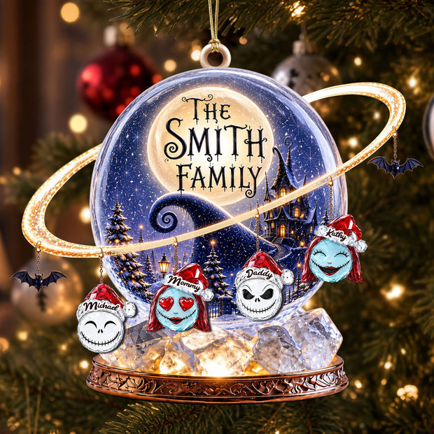 Nibc Spooky Family - Personalized Acrylic Ornament - Christmas Gift For Family