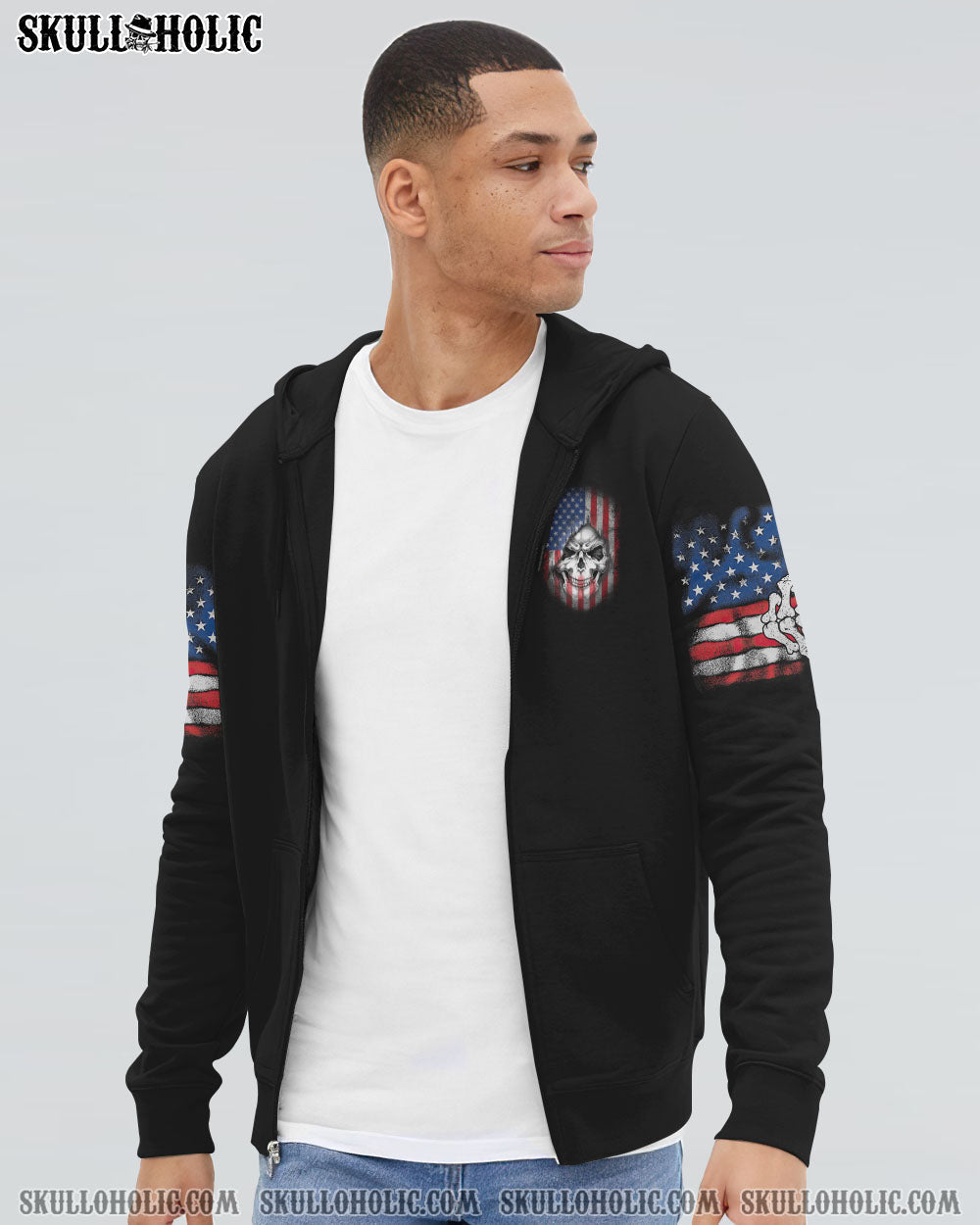 My Give a F Is Broken but My go F Yourself is Fully Funtional Patriotic Skull Flag AOP Shirts _6_ Z2880