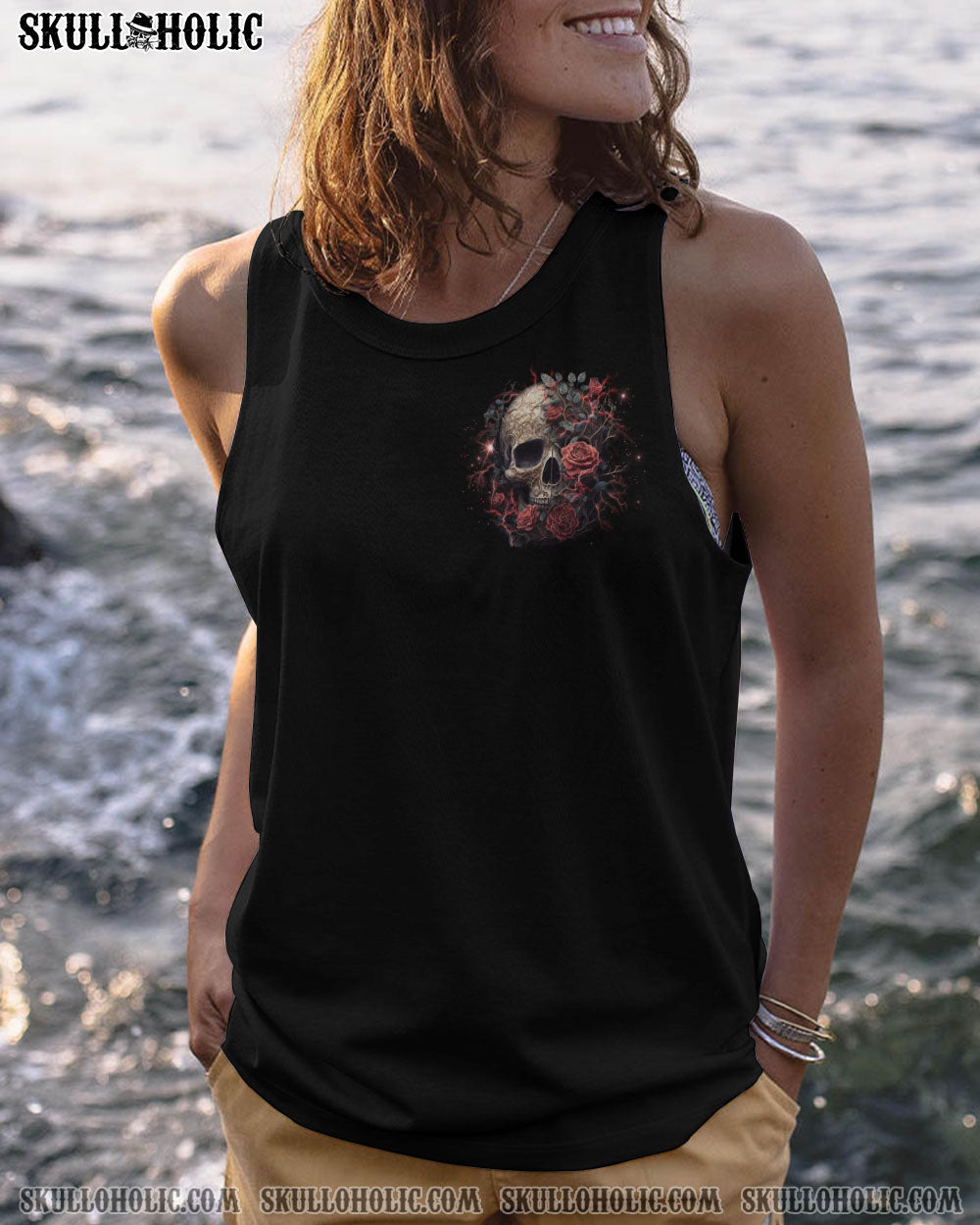 My Give a F Is Broken but my Go F Yourself is Fully Funtional Skull Gothic Attitude Roses AOP Shirts _11_ eqqzA