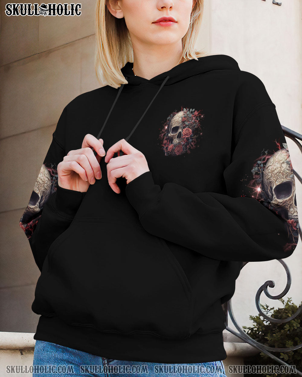 My Give a F Is Broken but my Go F Yourself is Fully Funtional Skull Gothic Attitude Roses AOP Shirts _2_ ciG4F