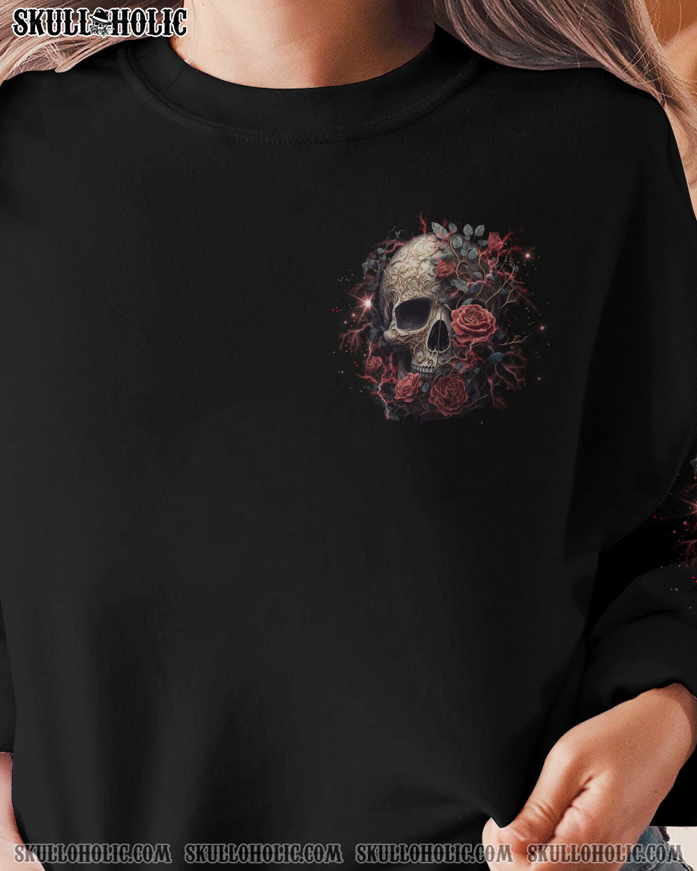 My Give a F Is Broken but my Go F Yourself is Fully Funtional Skull Gothic Attitude Roses AOP Shirts _3_ pQeHP