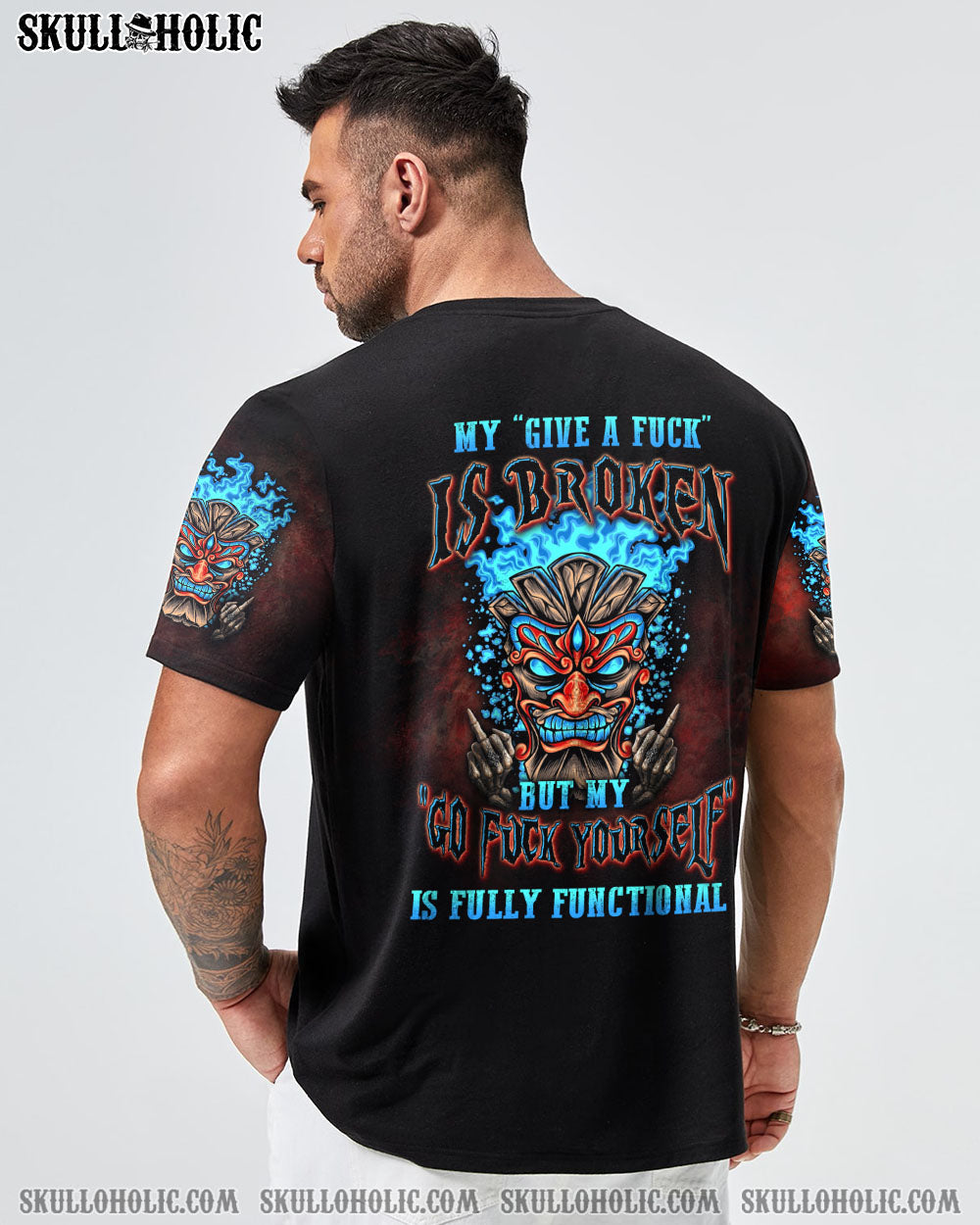 My Give a F is Broken Go F Yourself is Fully Functional Funny Attitude Graphic AOP Shirts _12_ Vhdyx