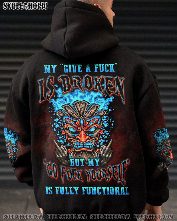 My Give a F is Broken - Go F Yourself is Fully Functional Funny Attitude Graphic - AOP Shirts