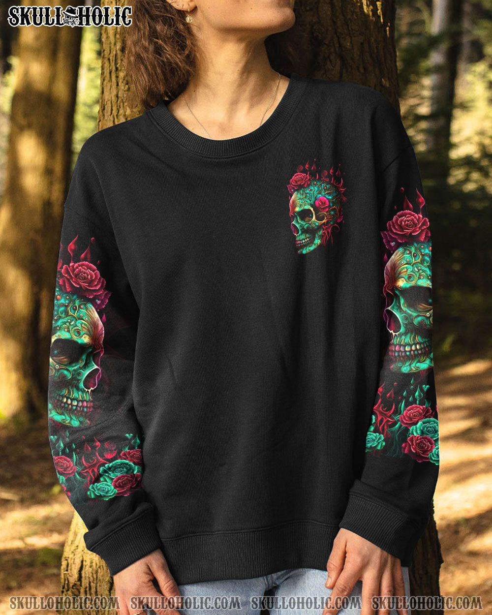 My Give a F is Broken but My go F yourself is fully Funtional Skull Colorful Floral AOP Shirts _10_ 395dg