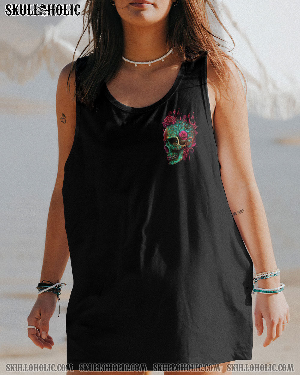 My Give a F is Broken but My go F yourself is fully Funtional Skull Colorful Floral AOP Shirts _14_ gDpfN