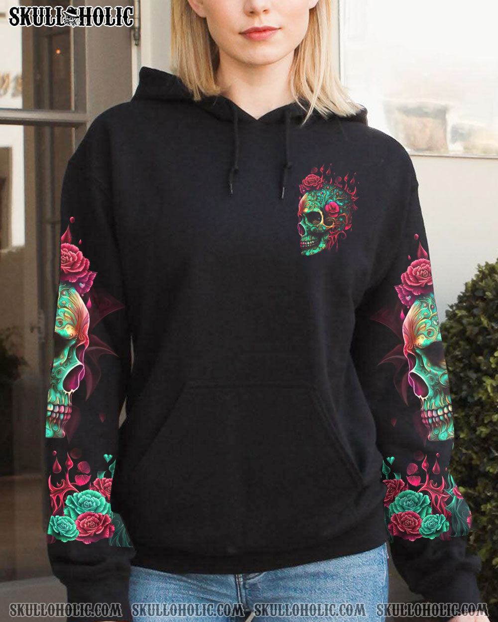 My Give a F is Broken but My go F yourself is fully Funtional Skull Colorful Floral AOP Shirts _8_ SD2iB