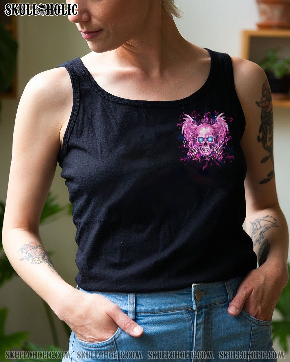 My Give a Fck Is Broken But My Go Fck Yourself Is Fully Functional Pink Skull and Attitude AOP Shirts _15_ ti8gm