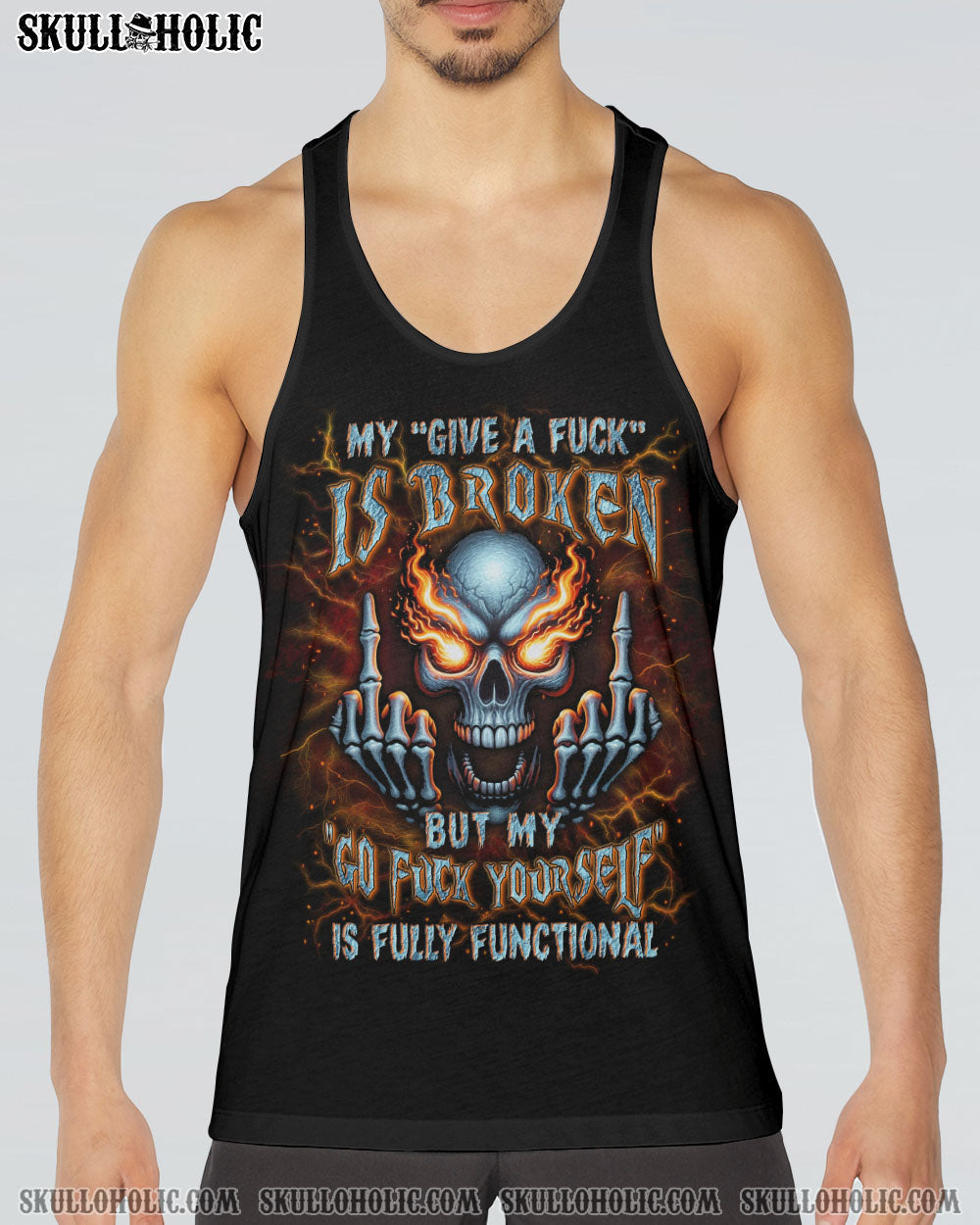 My Give a Fck Is Broken But My Go Fck Yourself Is Fully Functional Savage Gothic Tee AOP Shirts _11_ N4GPl