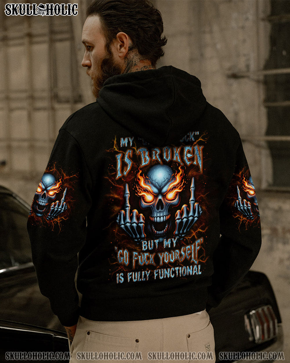 My Give a Fck Is Broken But My Go Fck Yourself Is Fully Functional Savage Gothic Tee AOP Shirts _12_ EezVz