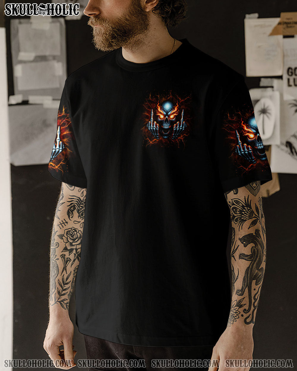 My Give a Fck Is Broken But My Go Fck Yourself Is Fully Functional Savage Gothic Tee AOP Shirts _18_ tmelK