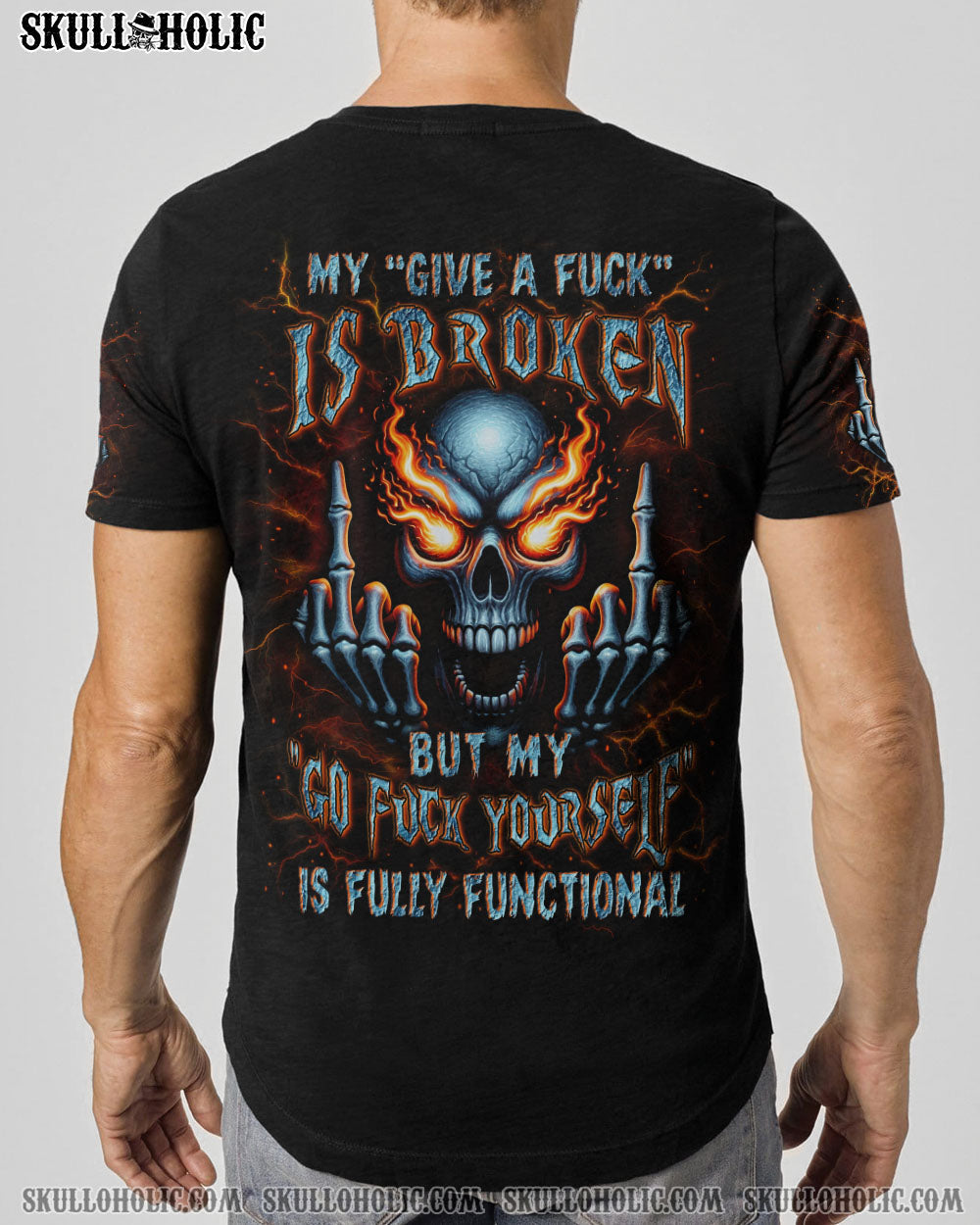 My Give a Fck Is Broken But My Go Fck Yourself Is Fully Functional Savage Gothic Tee AOP Shirts _3_ RuCLB