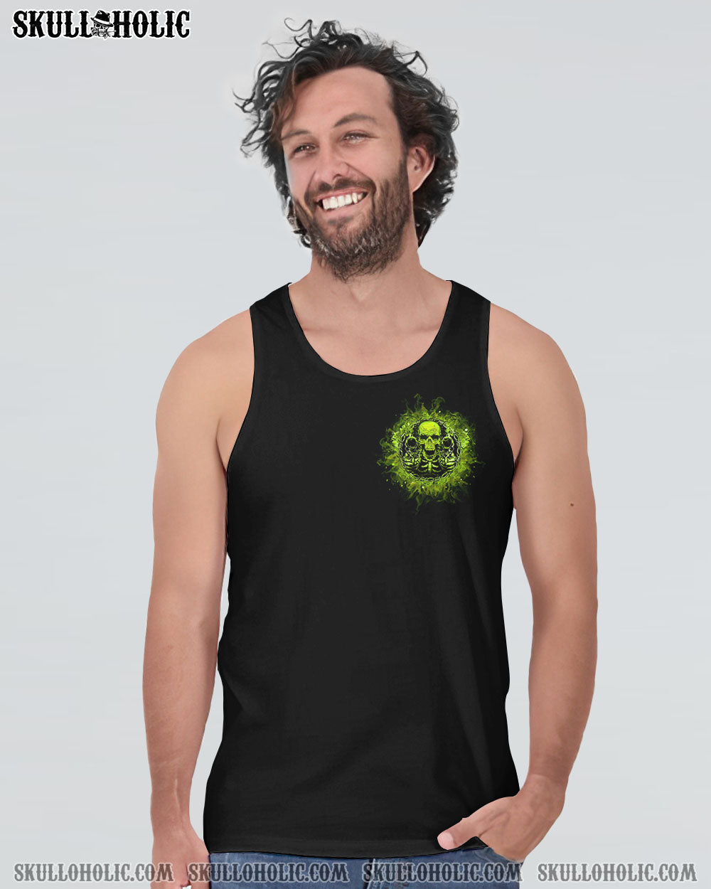 My Guns My Freedom Expect an Appropriate Response Green Skull Graphic Tee AOP Shirts _4_ x0sfd