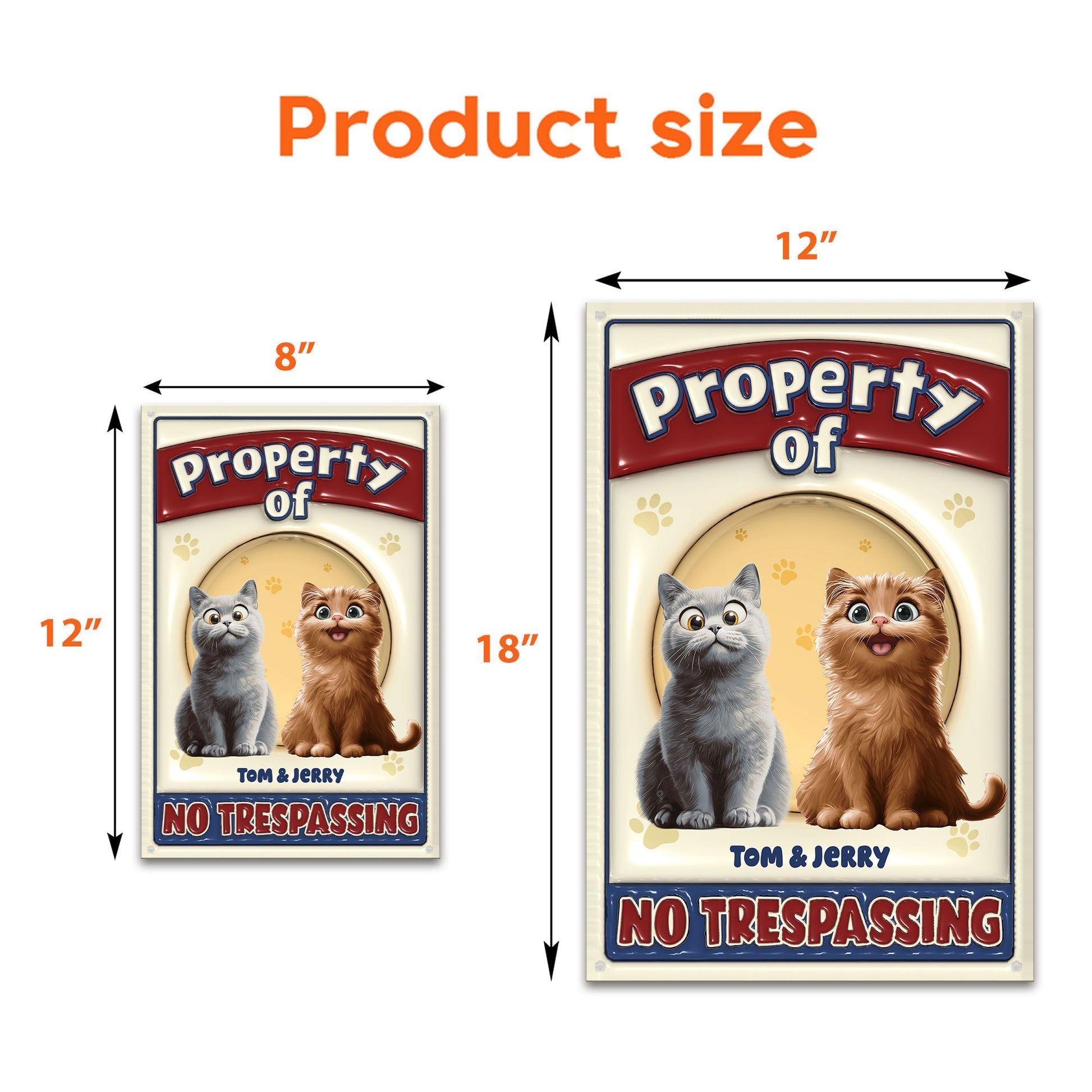 No Trespassing Cat Version Personalized Metal Sign_4_0611d183 d058 4e39 aa22 d98dd2fd8a96