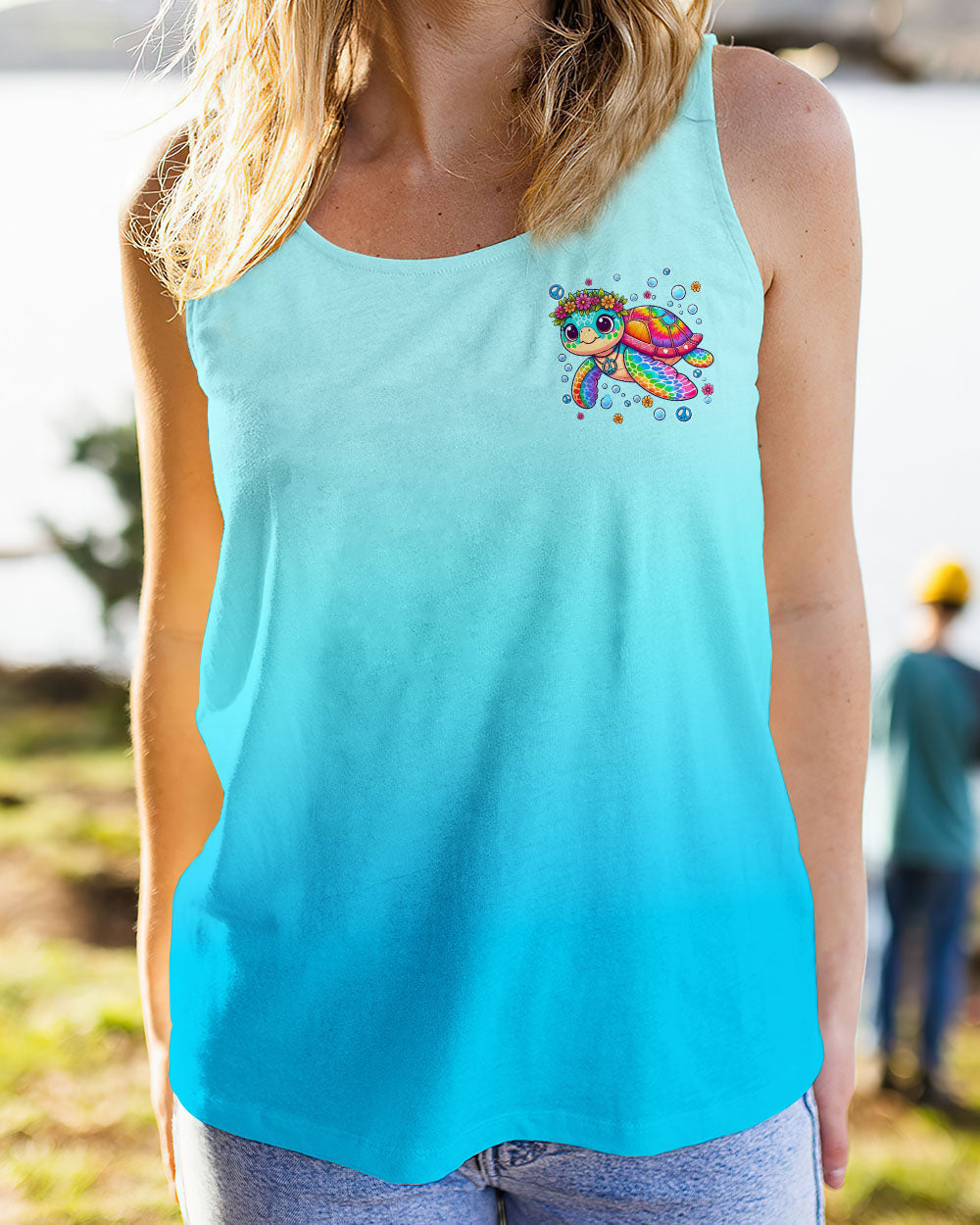 Not All Who Wander Are Lost Cute Turtle Rainbow _26 Peace Sign Hippie Design AOP Shirts _10_ ViQni