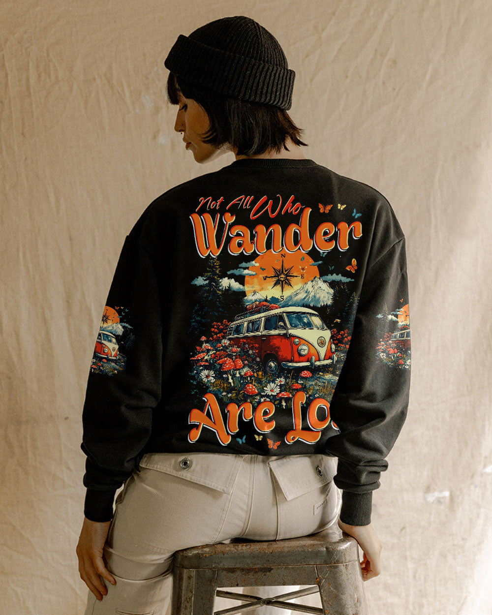 Not All Who Wander Are Lost Retro Van and Mountain Design AOP Shirts _3_ 5KXvm