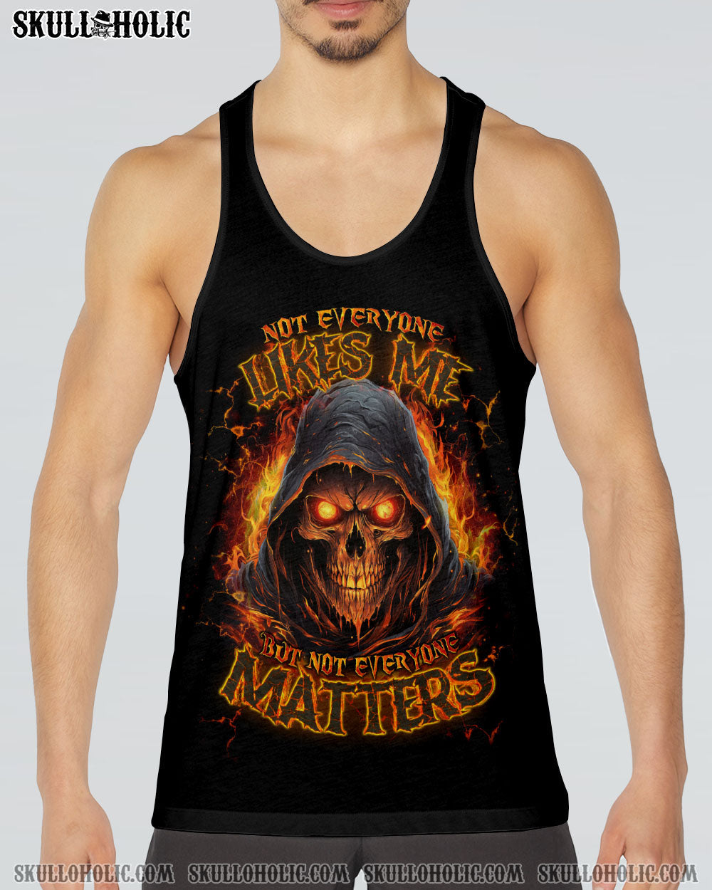 Not Everyone Likes Me Skull but Not Everyone Matters Grim Reaper Fiery Eyes AOP Shirts _11_ oM6mJ