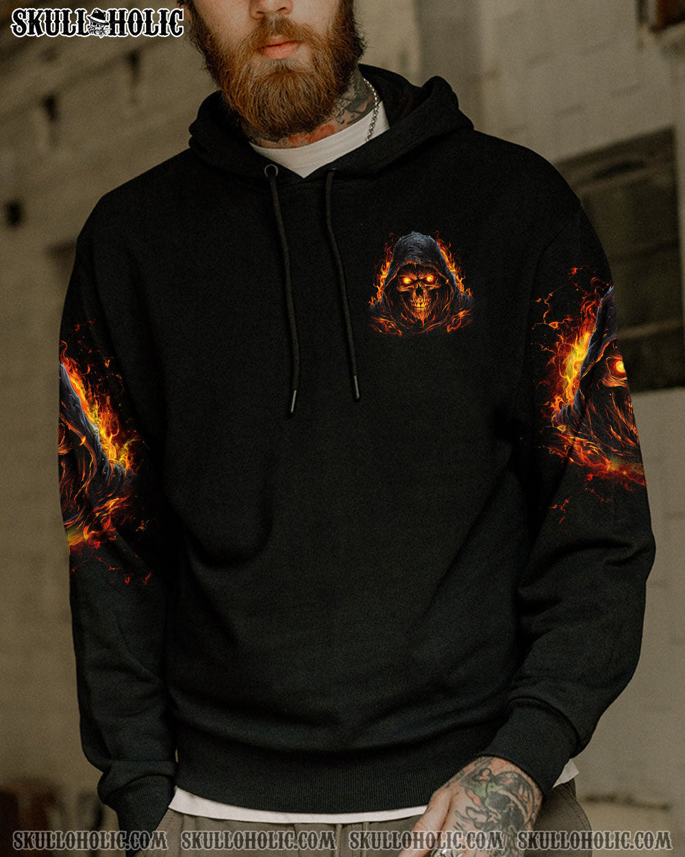 Not Everyone Likes Me Skull but Not Everyone Matters Grim Reaper Fiery Eyes AOP Shirts _4_ tdm55