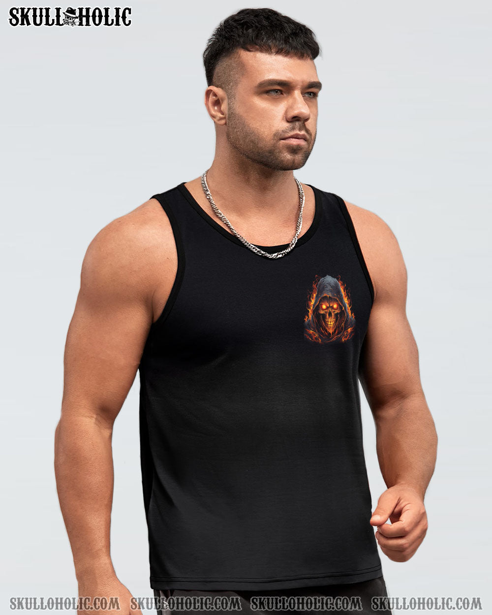 Not Everyone Likes Me Skull but Not Everyone Matters Grim Reaper Fiery Eyes AOP Shirts _9_ zhkIy