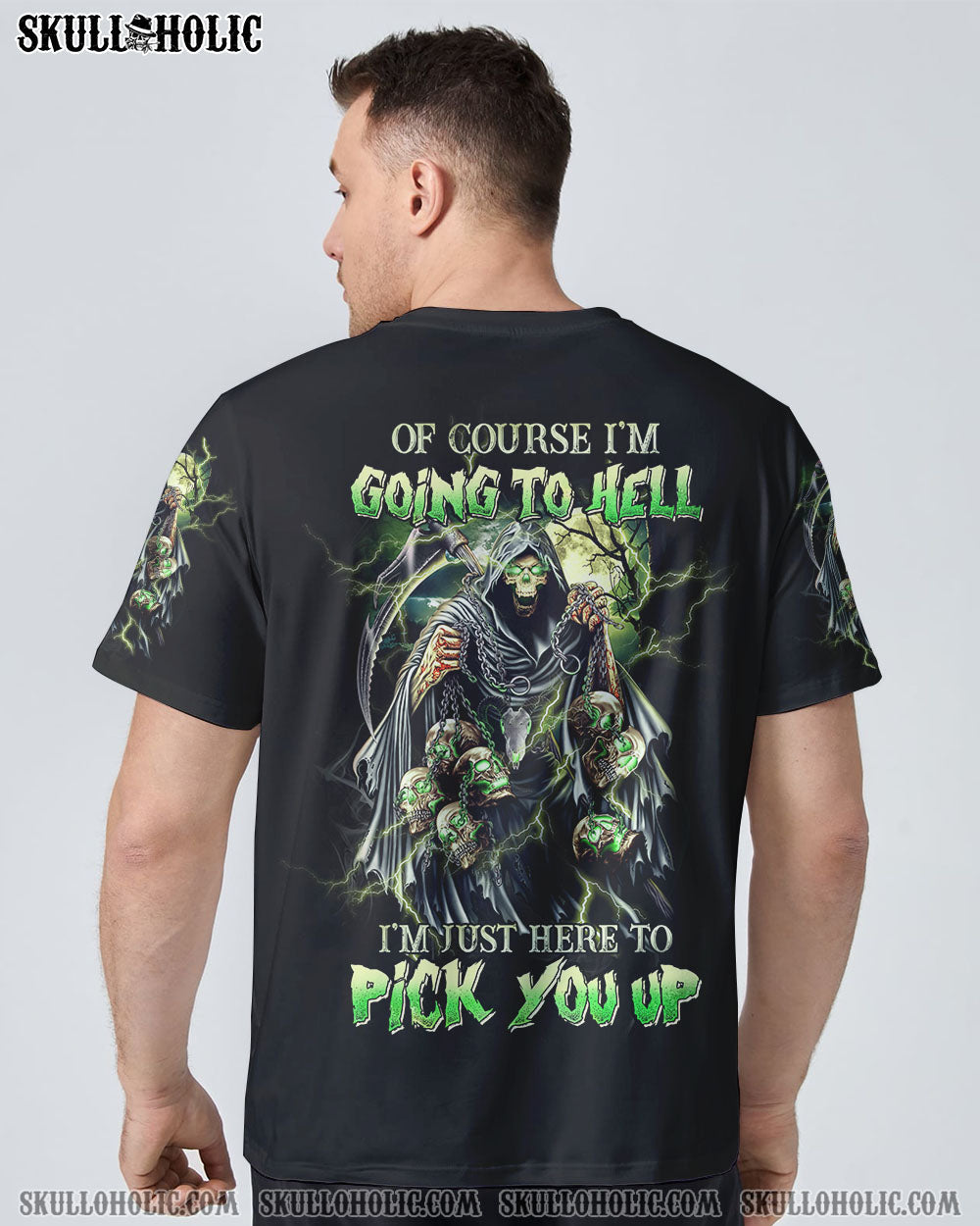 Of Course Im Going to Hell Im Just Here to Pick You Up Grim Reaper Graphic AOP Shirts _12_ u9wdV