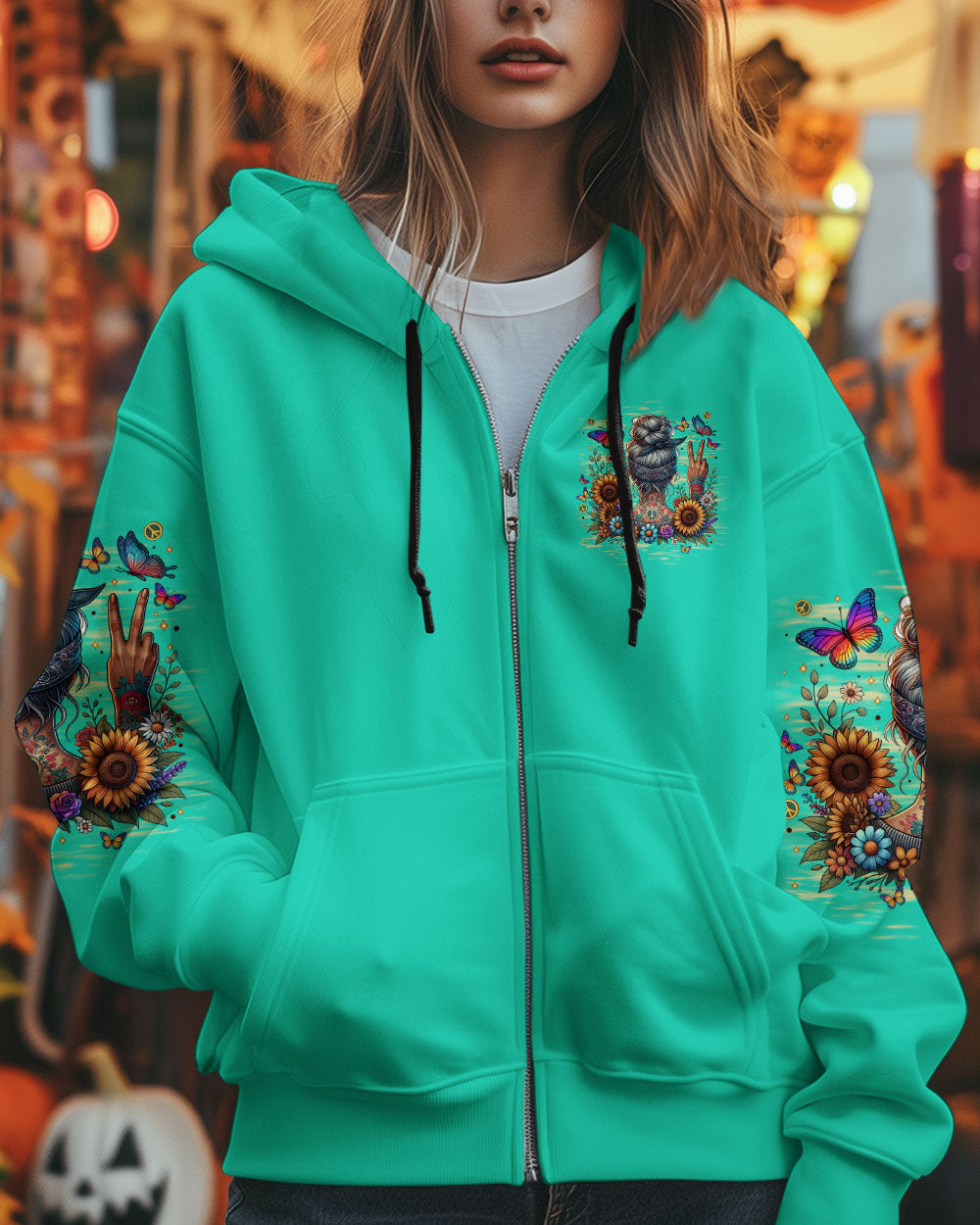 Old Hippies Crazy Grandparents Funny Peace sign with Flower AOP Shirts _10_ idlgk