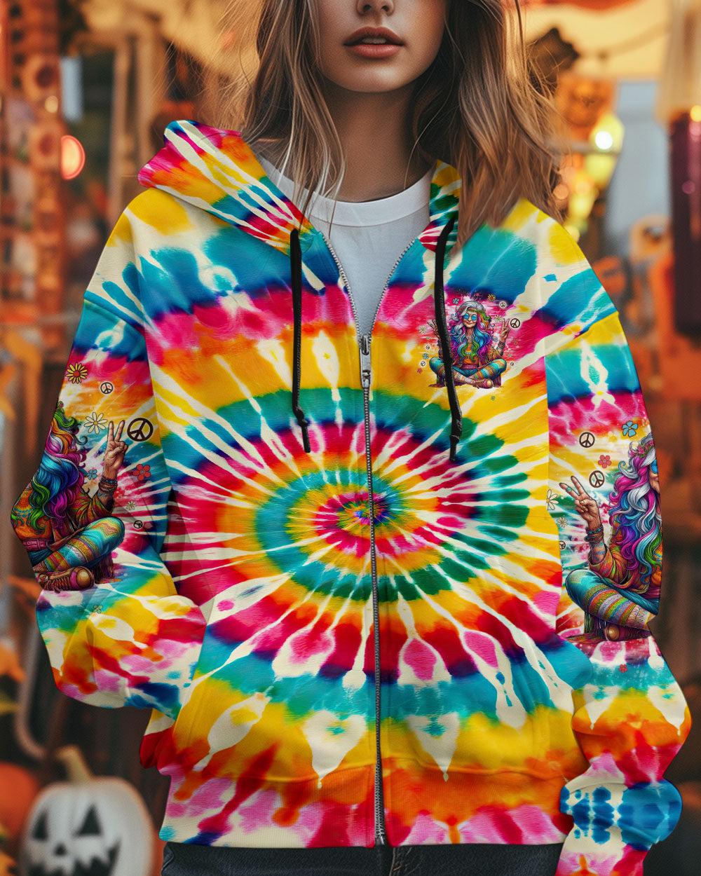 Old Hippies Don_E2_80_99t Die Tie Dye Colorful Funny Grandma Hippie AOP Shirts _10_ P8c1B